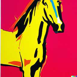 a horse, painting by Andy Warhol generated by DALL·E 2